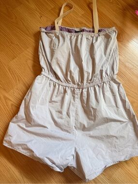 Women’s Light Purple Sleeveless Elastic Waist Shorts Romper